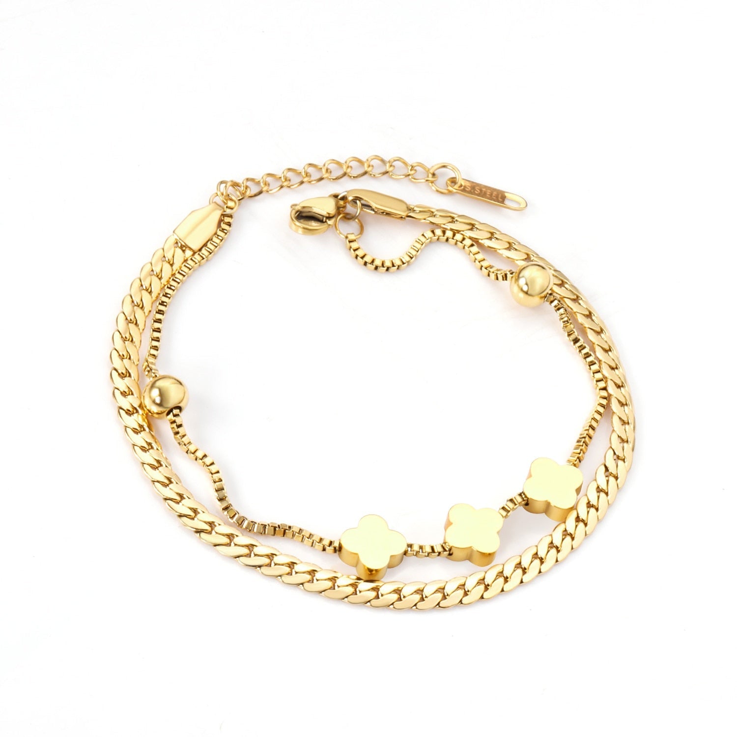 2022 Office Ladies Decor Heart Bracelets Charm Steel Gold Girls Chunky Chain Braclet For Women Valentines Gift Hand asonjewelry