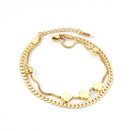 2022 Office Ladies Decor Heart Bracelets Charm Steel Gold Girls Chunky Chain Braclet For Women Valentines Gift Hand asonjewelry