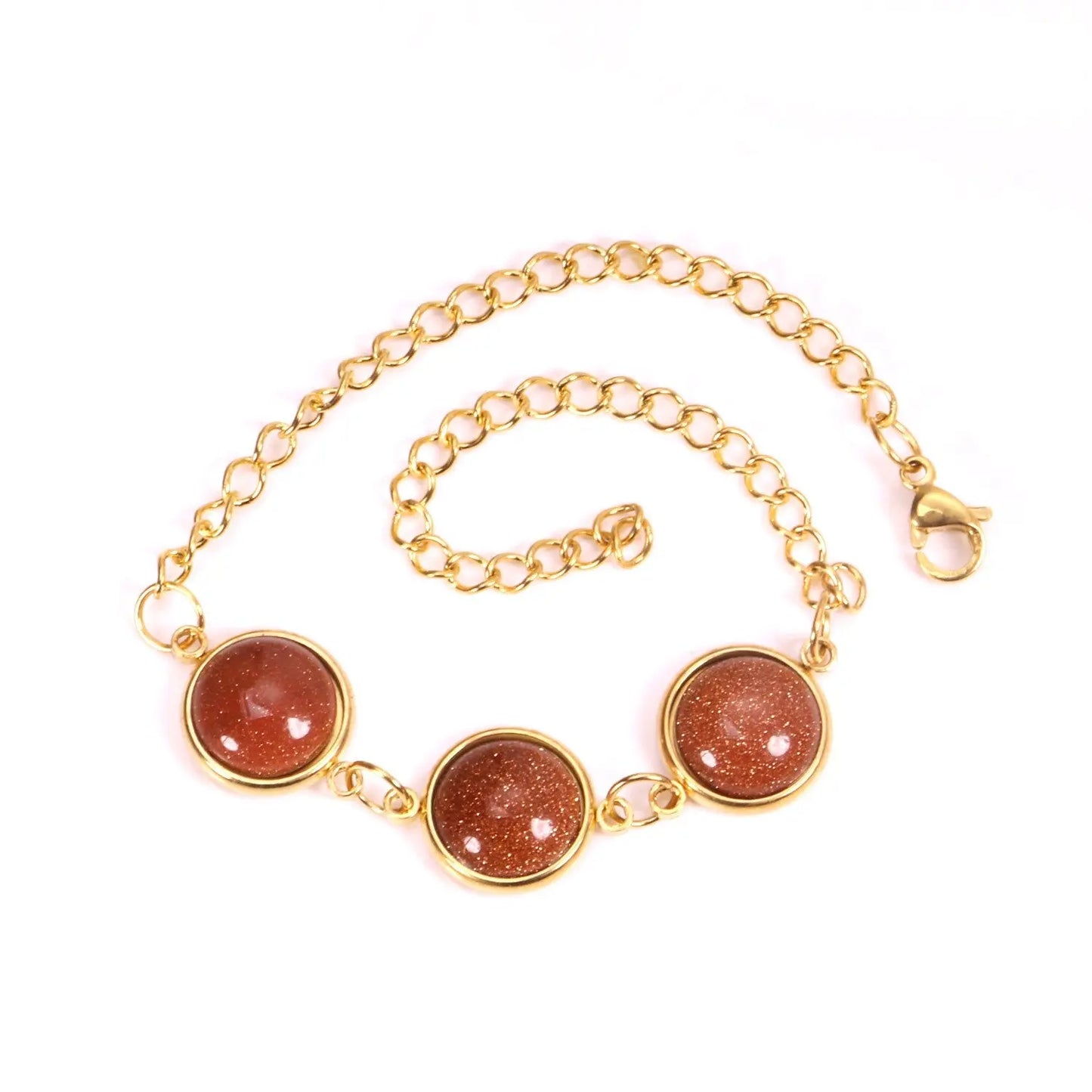 Green red rineston zircon chain bracelet charms stainless steel bracelet & bangle gold vacuum bracelets pulseras asonjewelry