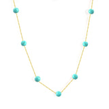Retro 45+5cm Blue Period Pendant Chain Choker Women Imitation Necklaces Stainless Steel Jewelry Female Collier Gift