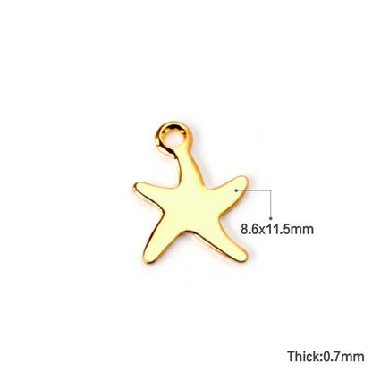 ASON 100Pcs/Lots Perforated Star Charm Moon Butterfly Heart  Flower Leaf Cross Pendant For DIY Necklace Bracelet Jewelry Making asonjewelry