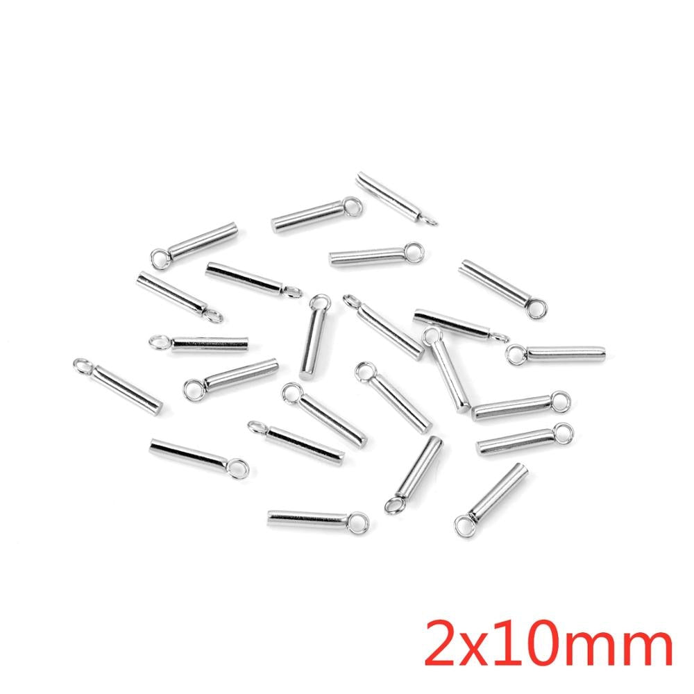 ASON 100pcs/lot Stainless Steel Bar Metal Rod With Tassel Earrings Charm Accessories for DIY Earrings Jewelry Making Supplies asonjewelry