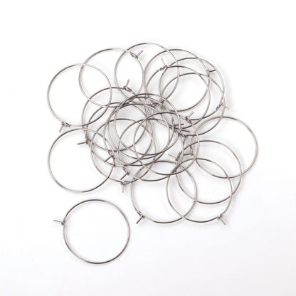 ASON 100pcs/lot Gold/Silver Color Big Circle Earring Hoops Stainless Steel Earring Clasps Metal Ring for Jewelry Making Supplies asonjewelry