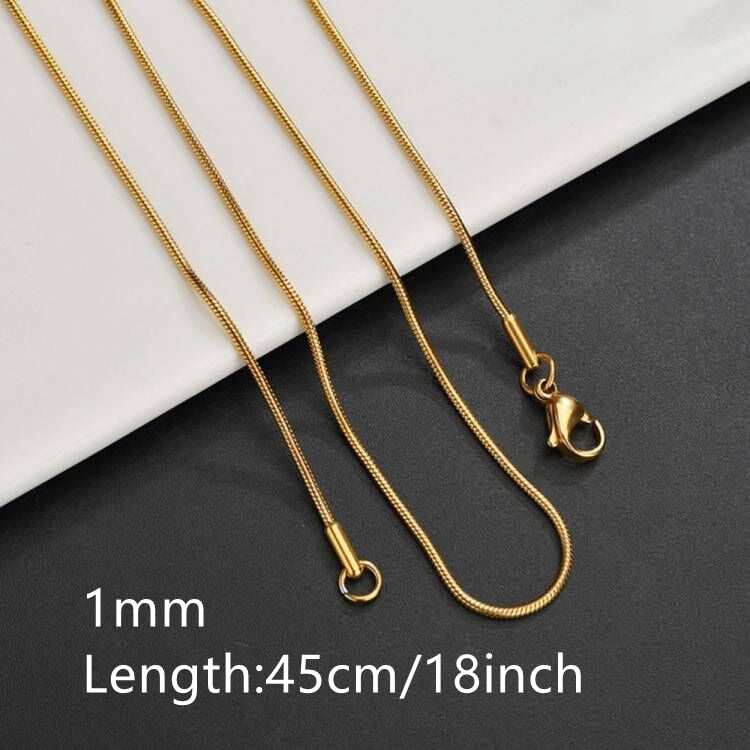 ASON Stainless Steel Twist Snake Fat Snake Blade Chain Necklace Gold Color For Women Men For DIY Fashion Jewelry Making Support asonjewelry