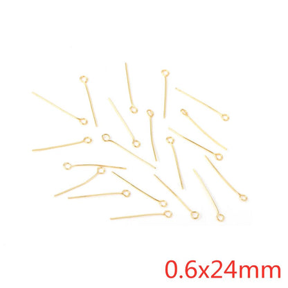 ASON 500pcs/lot Gold/Silver Color Stainless Steel Eye Pin Head Pins Findings Needles Accessories for DIY Jewelry Making Supplies asonjewelry