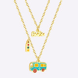New Arrival Vegetable Food Cartoon Double Chain Pendant Necklace For Girls Fashion Chain Jewellry Necklace choker