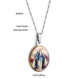 Collar con colgante de color acero inoxidable