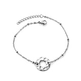 Stainless Steel Round Hollow Accessory Bracelet