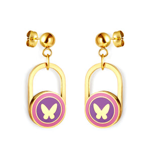 Stainless Steel Butterfly Stud Earrings