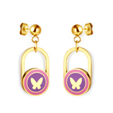 Stainless Steel Butterfly Stud Earrings