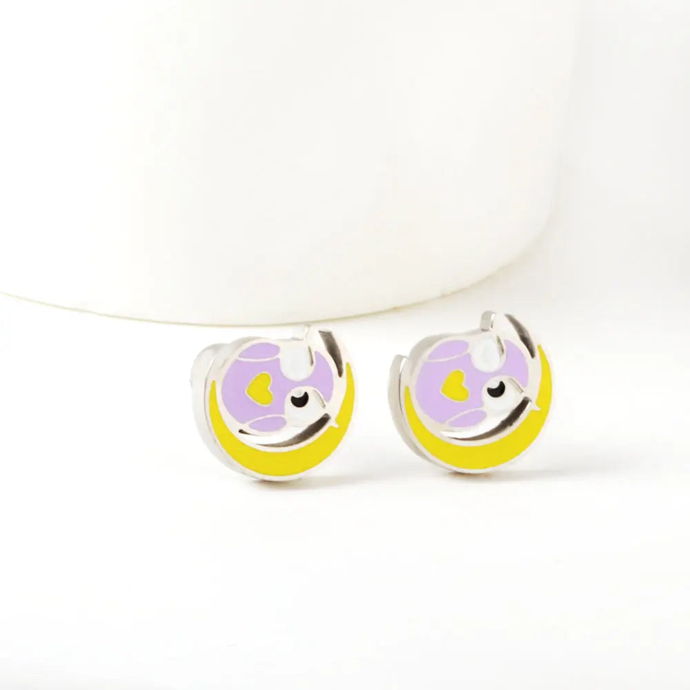 Stainless Steel Owl Spiral Stud Earrings asonjewelry