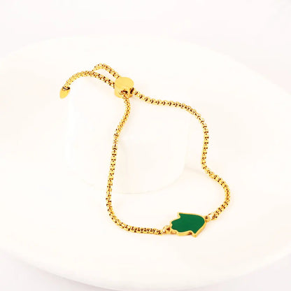 Stainless Steel Green Palm Accessory Bracelet asonjewelry