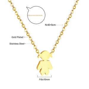 Stainless Steel Girl's Accessory Necklace