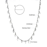 Stainless Steel 21 Cross Accessory Necklace