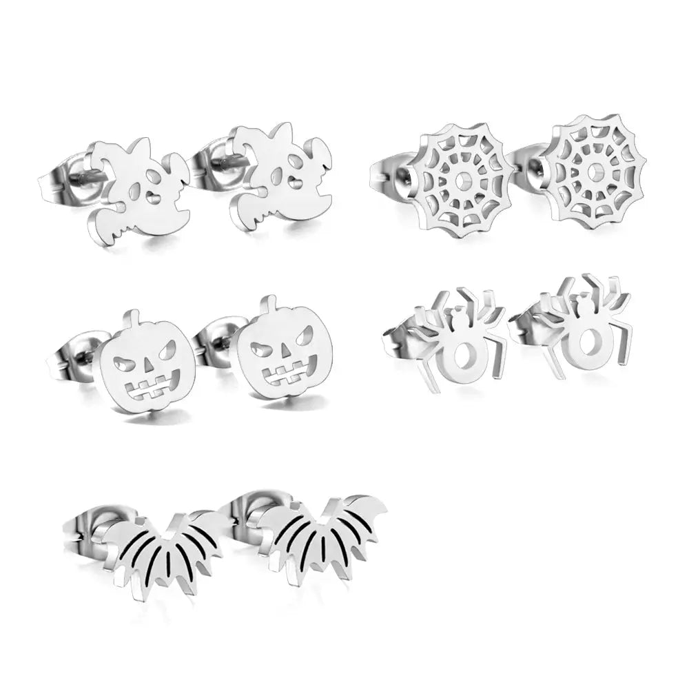 Halloween Series - Cut Glossy Mixed Stud Earrings asonjewelry