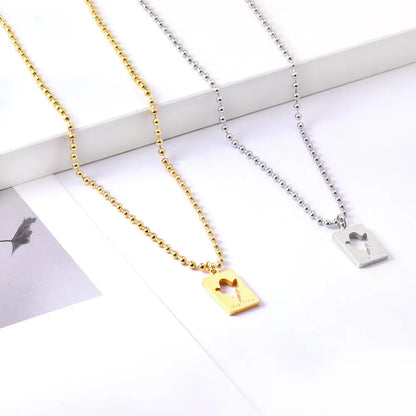 Halloween New Rectangular Ghost Hollow Accessory Necklace asonjewelry