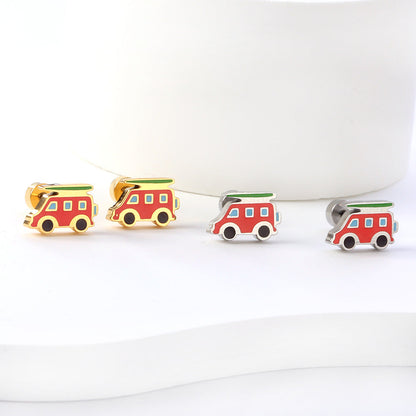 New Fashion Stainless Steel Screw Plug Mixed-color RV Stud Earrings asonjewelry