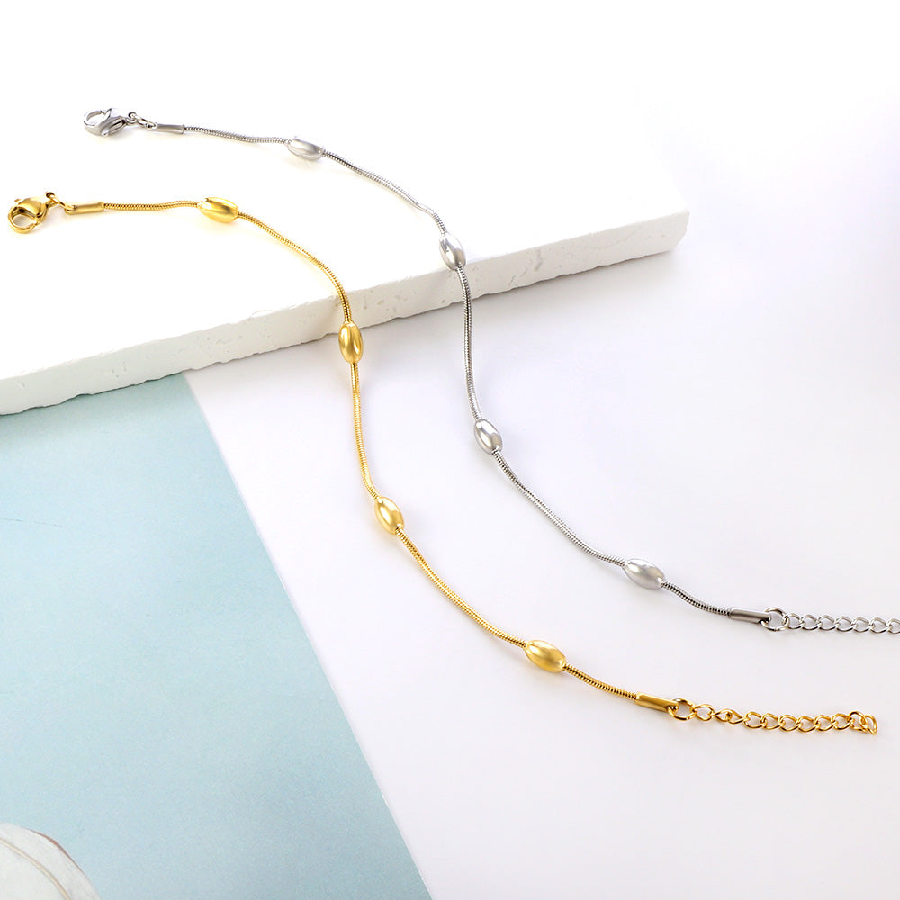 Stainless Steel 4 Oval Accessories Bracelet For Women asonjewelry