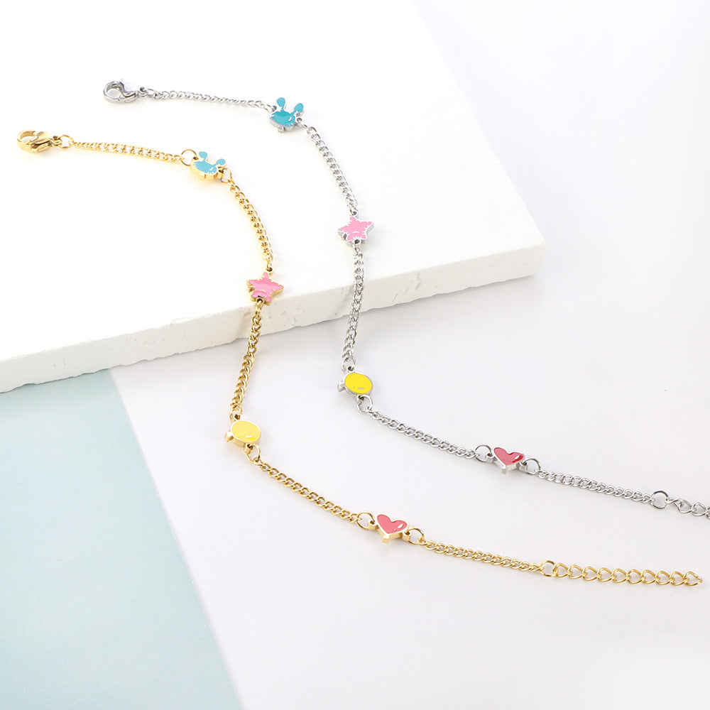 Rabbit+Star+Balloon+Heart-shaped Mixed Color Accessories Bracelet asonjewelry