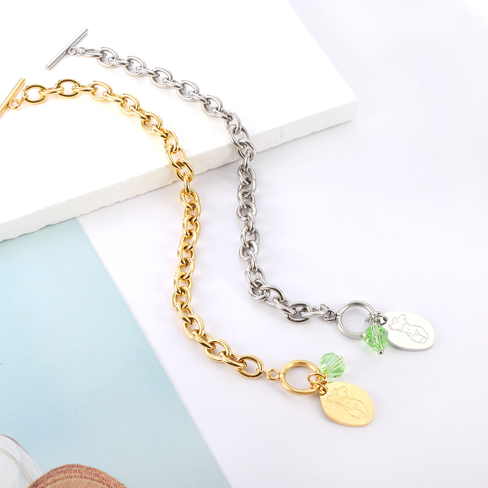 New Fashion Green Diamond+Oval Accessories Bracelet asonjewelry