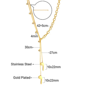 Nouveau 6 diamants blancs + 2 pièces 6 accessoires + collier simple face Double chaîne