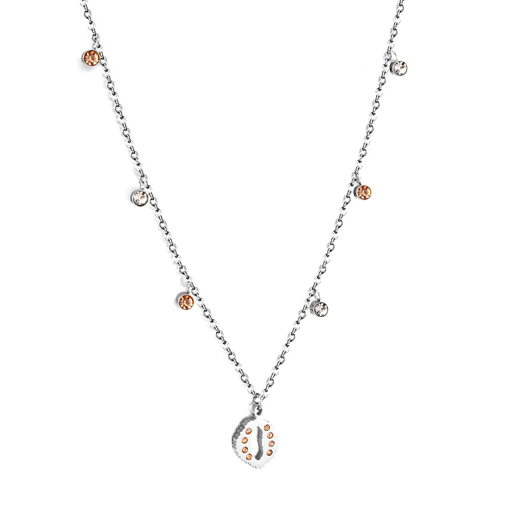 New 3 Champagne Diamonds+3 White Diamonds+Durian With Champagne Colored Diamond Necklace asonjewelry