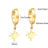 2023 Nuevo círculo de 1,6x11 mm con aretes de estrella de la suerte