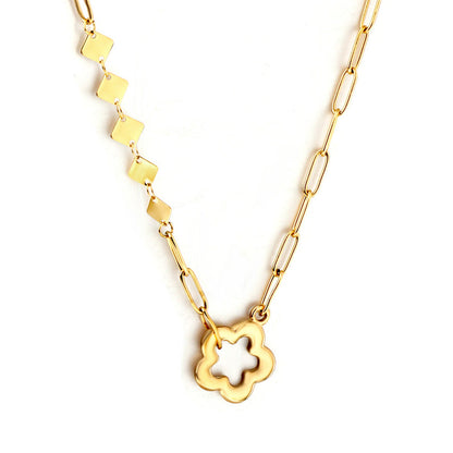 New Fashion Peach Blossom Hollow Accessory + 5 Square Accessory Necklaces asonjewelry