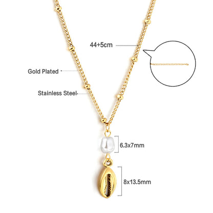 2023 New Lobster Claw Accessory with White Pearl Necklace asonjewelry