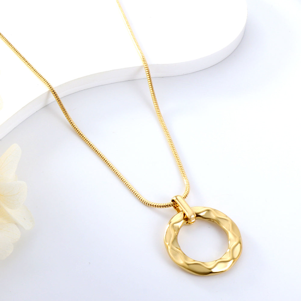 New Fashion Circle Bump Uneven Cutout Accessory Necklace asonjewelry
