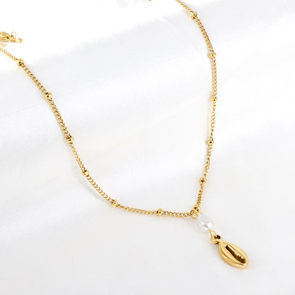 2023 New Lobster Claw Accessory with White Pearl Necklace asonjewelry