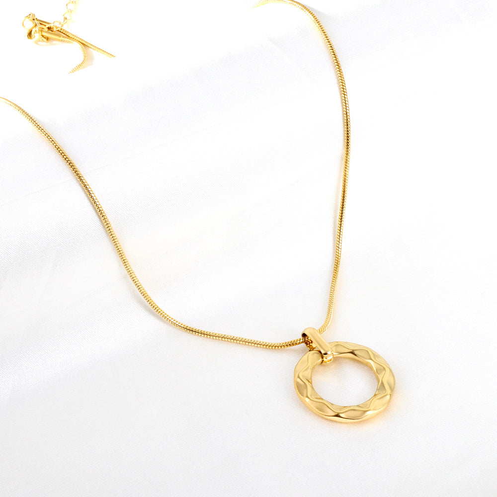New Fashion Circle Bump Uneven Cutout Accessory Necklace asonjewelry