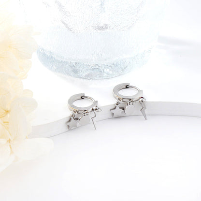 New Circle with Star + Round + Lightning Earrings asonjewelry