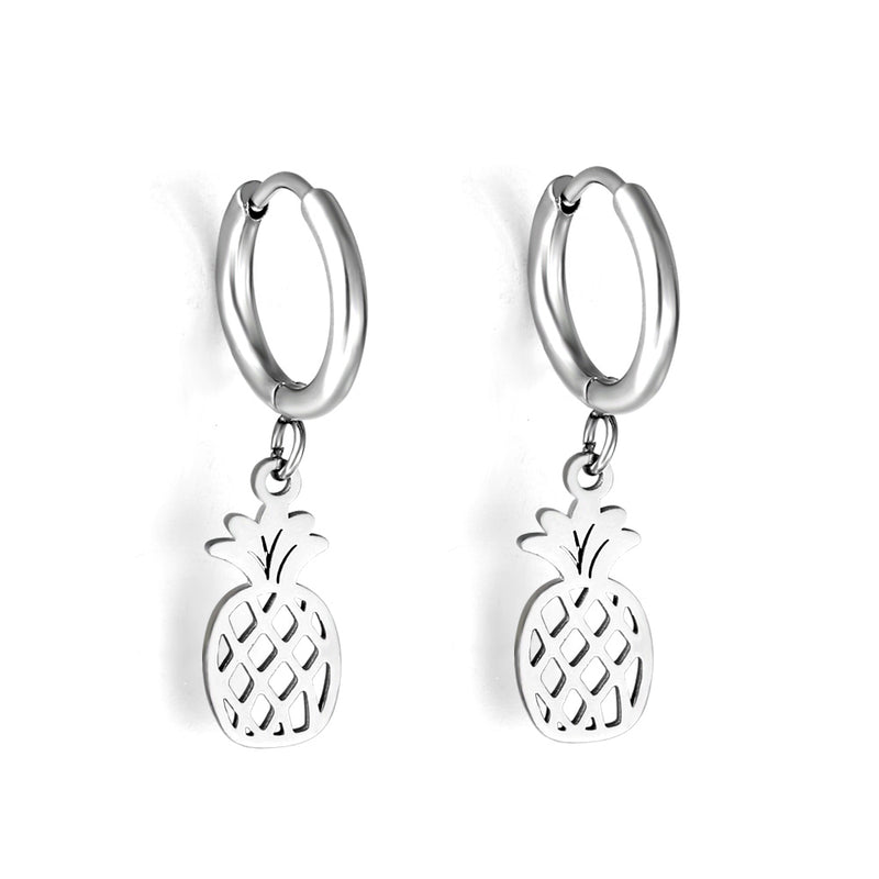Nuevo Pendientes circulares con piña de 1,6x11 mm
