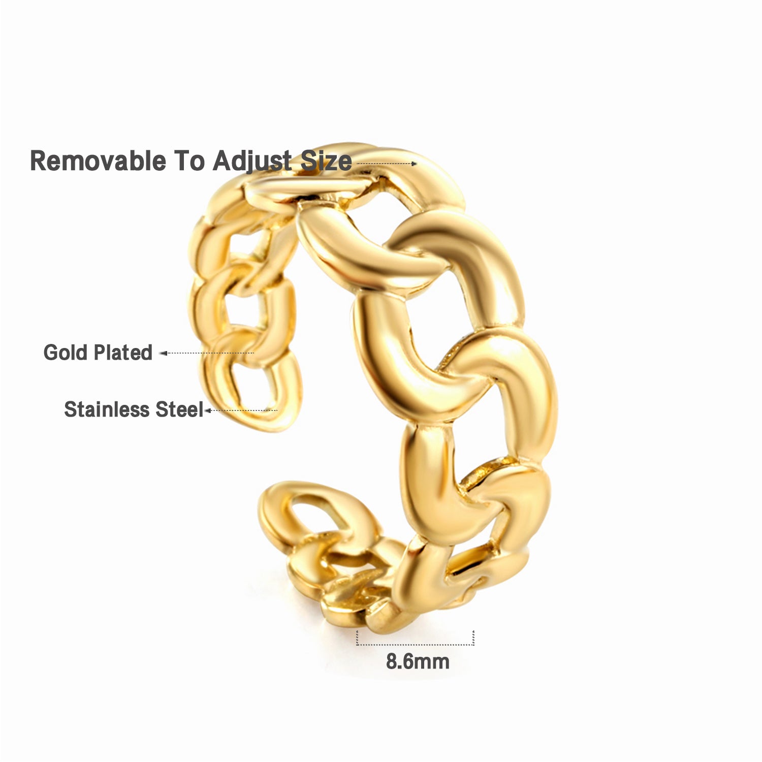2023 New Fashion Multiple Circles Ring For Women asonjewelry