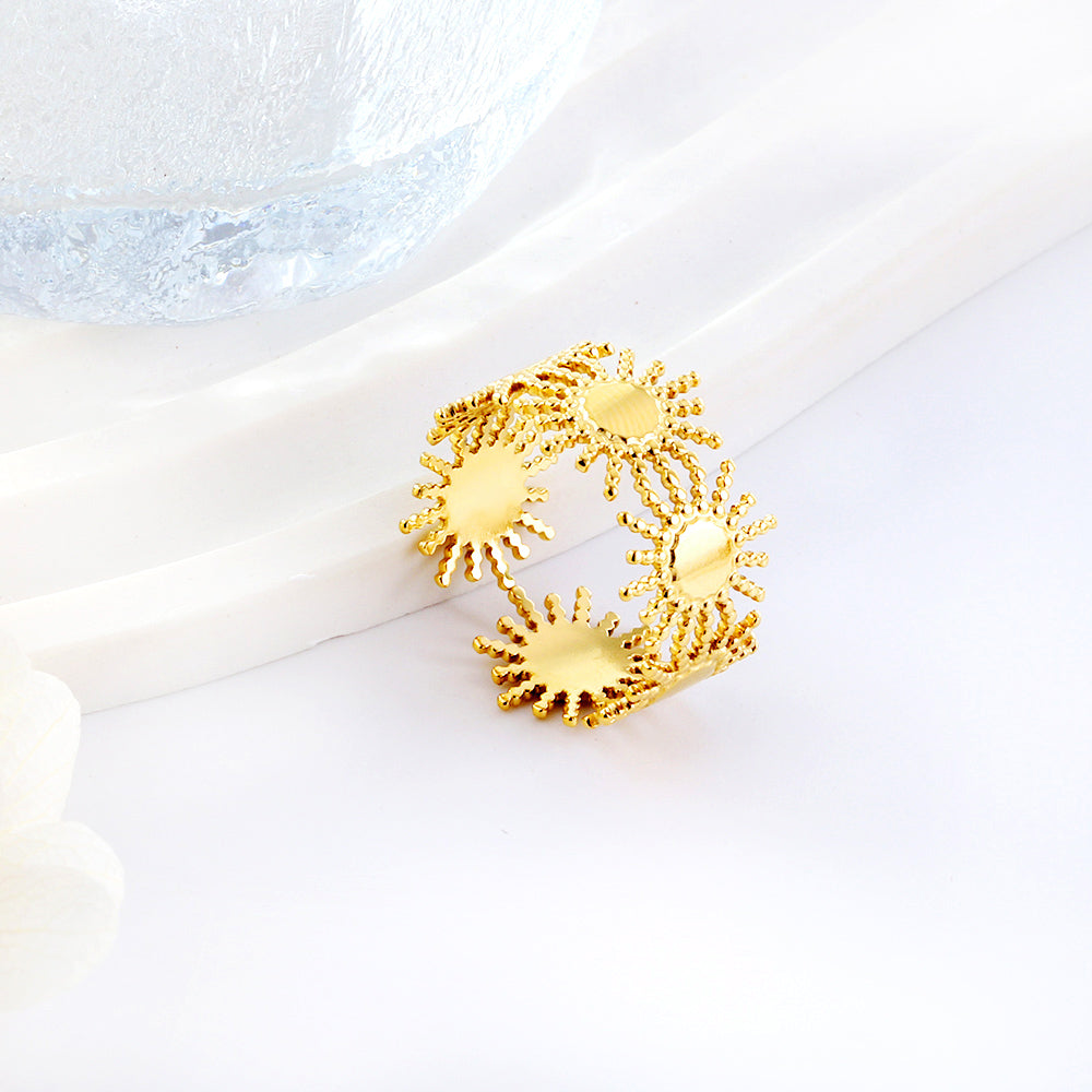 2023 New Fashion Multiple Suns Shaped Ring asonjewelry