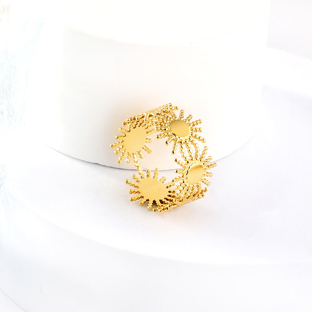2023 New Fashion Multiple Suns Shaped Ring asonjewelry