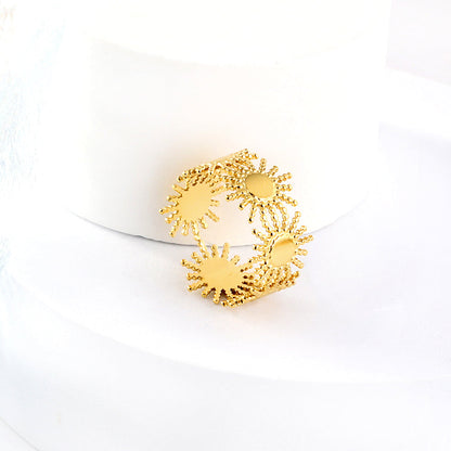 2023 New Fashion Multiple Suns Shaped Ring asonjewelry