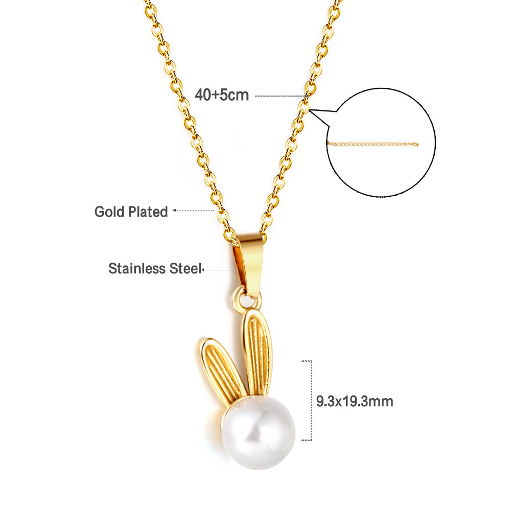 2023 New Cactus Shape Pendant with White Pearl Necklace asonjewelry