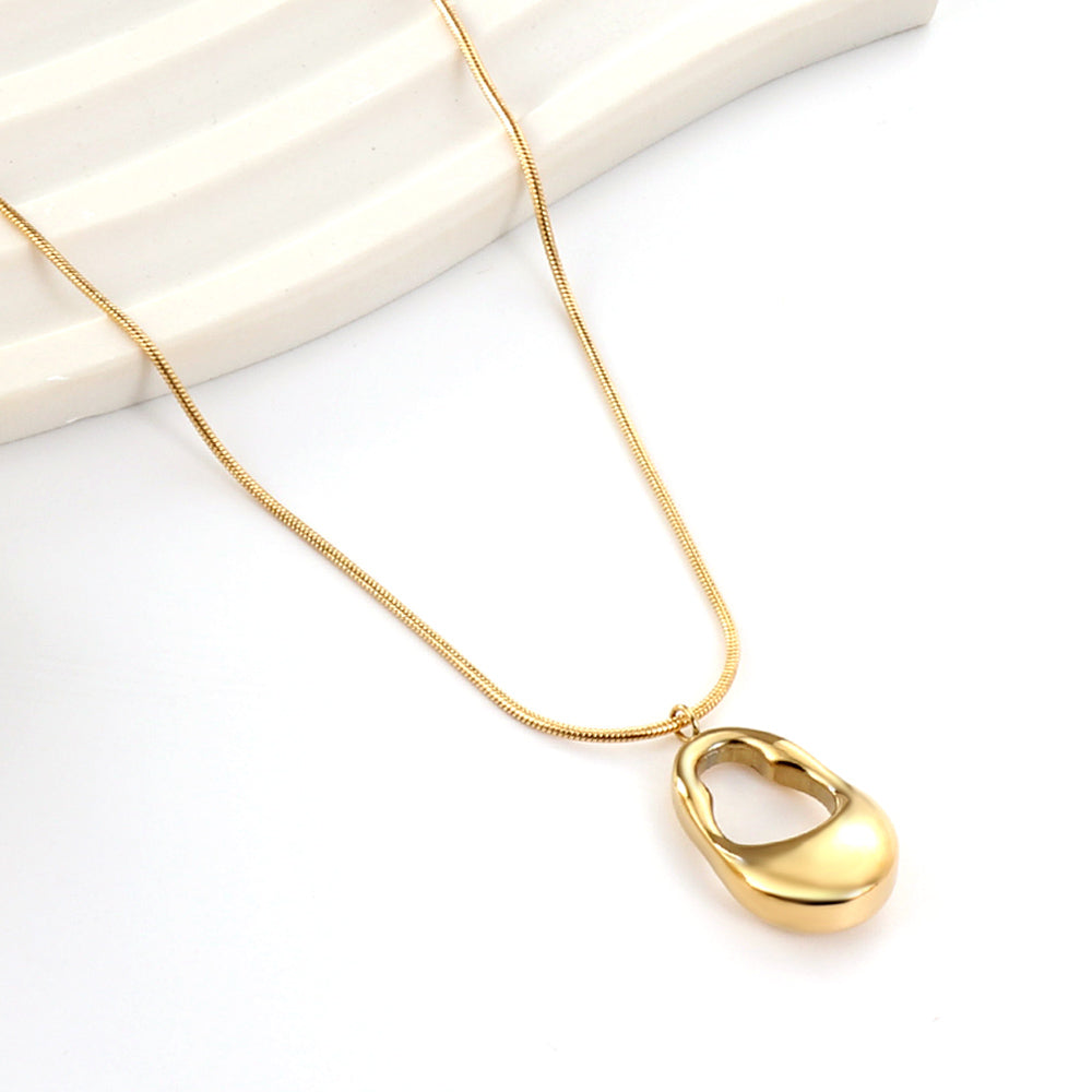2023 New Fashion Oval Cutout Pendant Necklace For Women asonjewelry