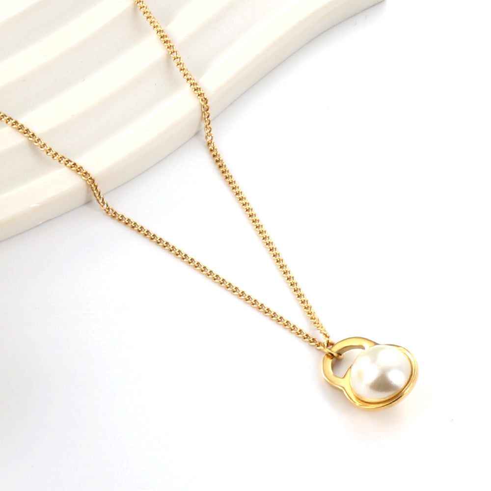 Fashion 2023 New White Pearl Pendant Necklace asonjewelry