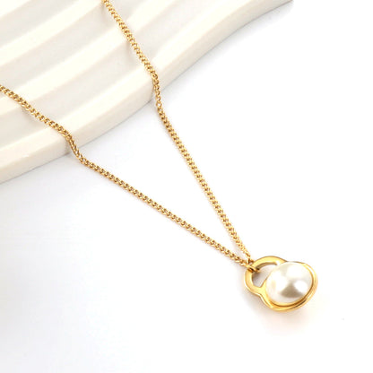 Fashion 2023 New White Pearl Pendant Necklace asonjewelry
