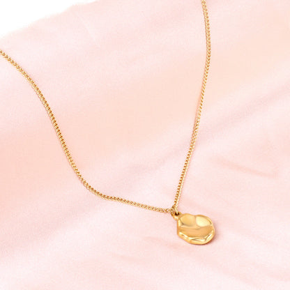 2023 New Bump Uneven Oval Pendant Necklace asonjewelry