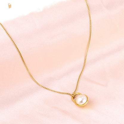 Fashion 2023 New White Pearl Pendant Necklace asonjewelry