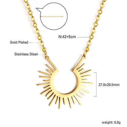 Irregular half-loop pendant necklace asonjewelry