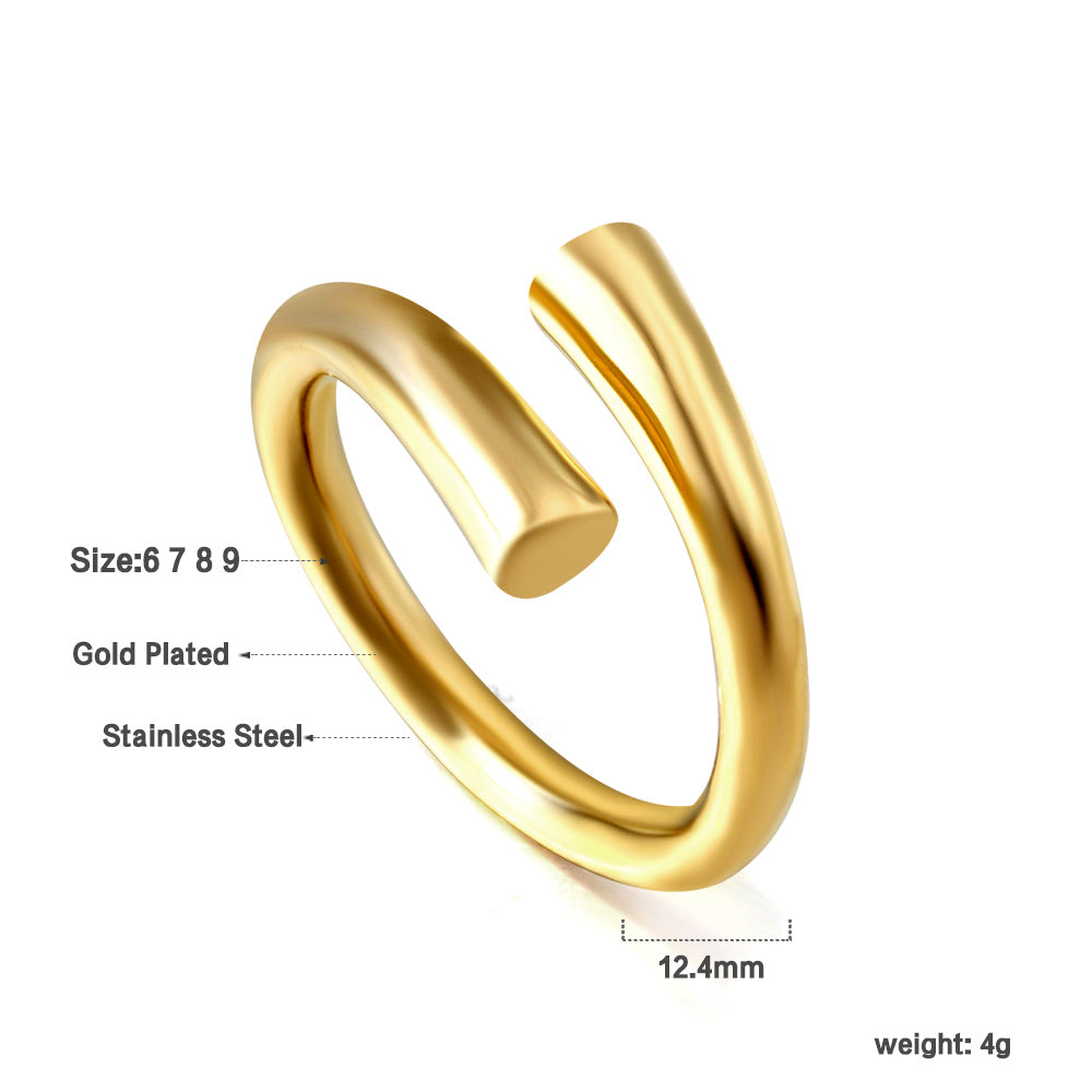 Latest Trends Fashion Minimalist Rings 18K Gold Plated Rings asonjewelry