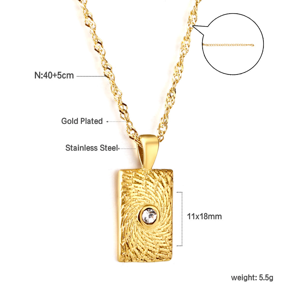 Medallion necklace with round pendant asonjewelry