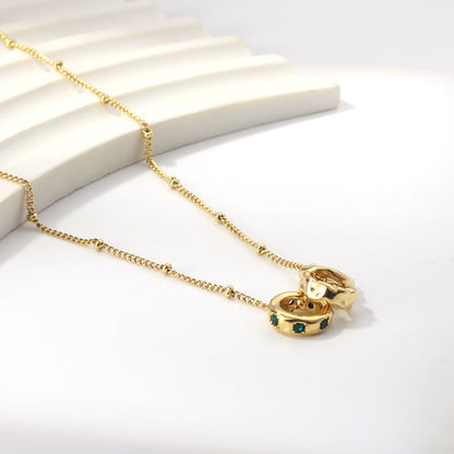 Wholesale Three irregular circles pendant necklace asonjewelry