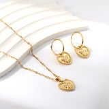 Engraved Angel Baby Heart Pendant Necklace