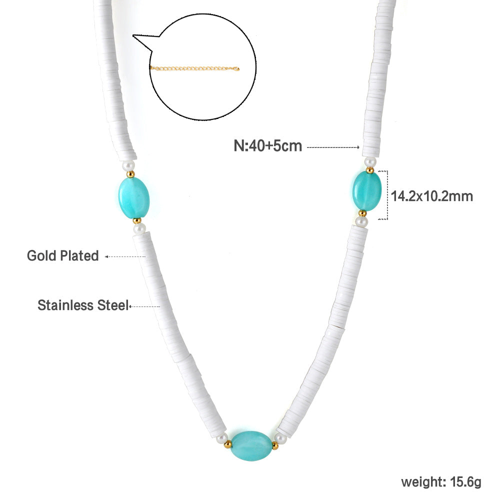 18K gold plated + 5 colors lariat necklace asonjewelry